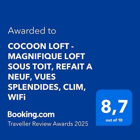 Cocoon Loft - Magnifique Loft Sous Toit, Refait A Neuf, Vues Splendides, Clim, Wifi Apartment Ница Екстериор снимка
