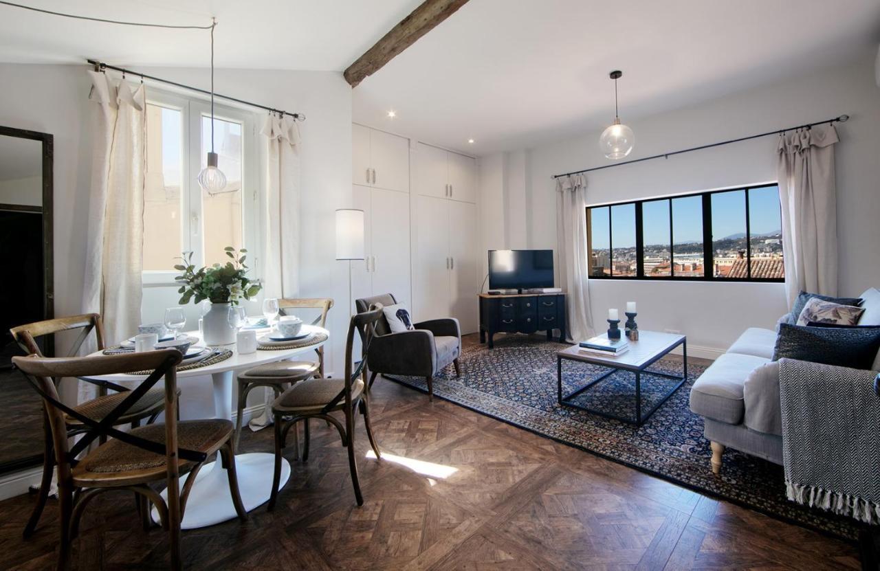 Cocoon Loft - Magnifique Loft Sous Toit, Refait A Neuf, Vues Splendides, Clim, Wifi Apartment Ница Екстериор снимка